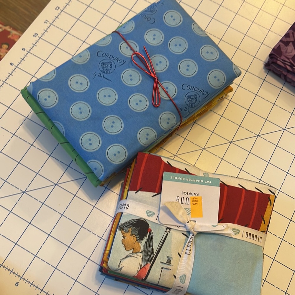 Cloud 9 Corduroy the Bear FQ pack & 5 Yardage Cotton Fabric Quilting Set